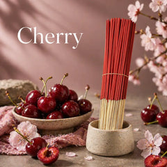 Somnluna Cherry Incense Sticks - 24 pack red cherry design packaging