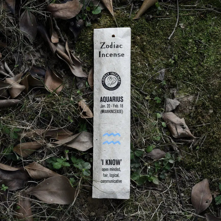 Handmade Zodiac Incense Sticks - Aquarius - Frankincense