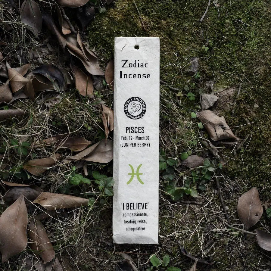 Handmade Zodiac Incense Sticks - Pisces - Juniper