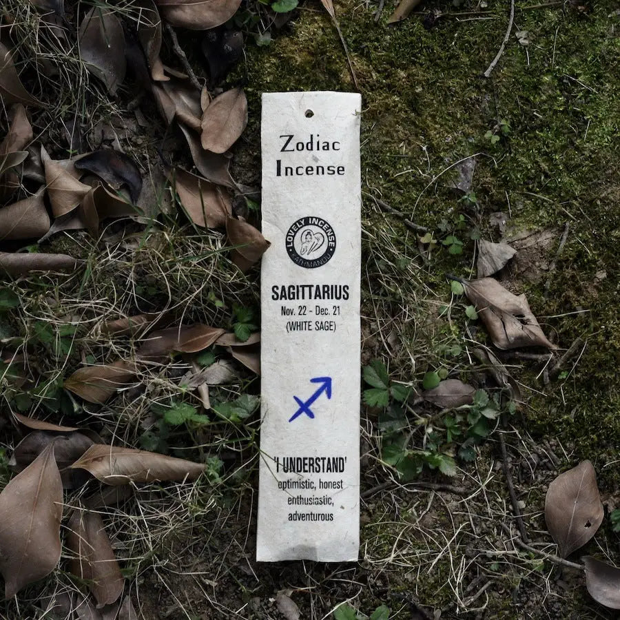 Handmade Zodiac Incense Sticks - Sagittarius - White Sage