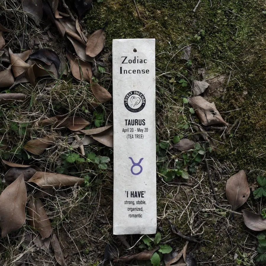 Handmade Zodiac Incense Sticks - Taurus - Tea Tree