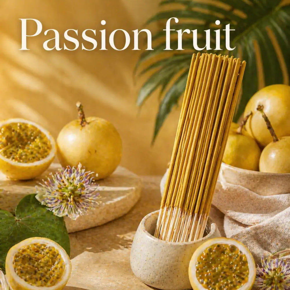 Somnluna Passion Fruit Incense Sticks - 24 pack tropical themed packaging